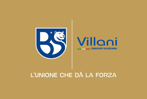 Logo Union Brescia e logo Villani Trasporti per la partnership ufficiale tra le due realtà bresciane